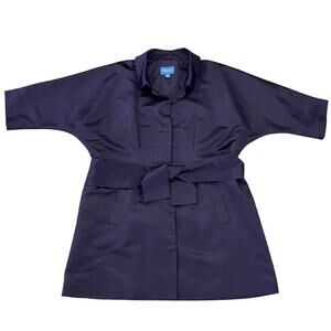 Simply Vera Wang Purple Satin Dolman Sleeves Kimono Coat/Jacket - SIZE PM